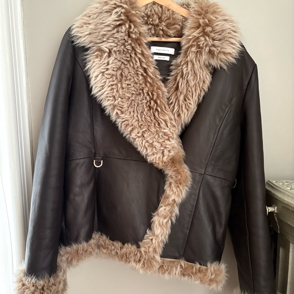 Saks Potts Dark Brown Teddy Jacket